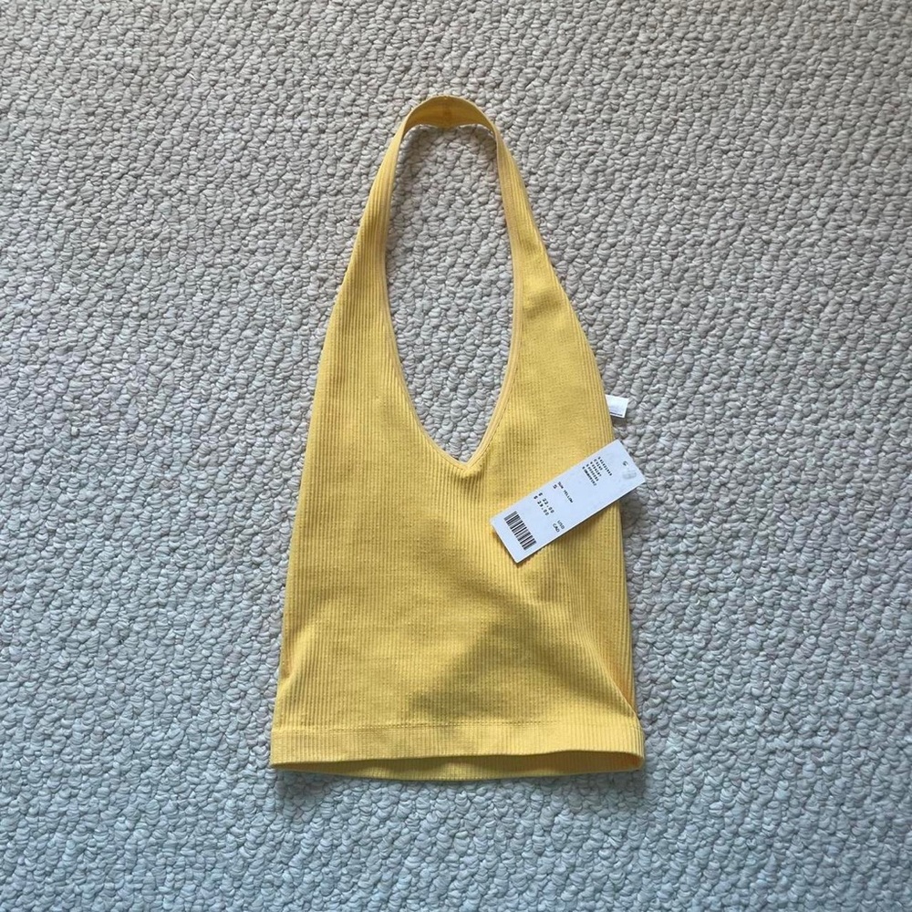 NWT URBAN OUTFITTERS Out From Under yellow halter bra top/cami top